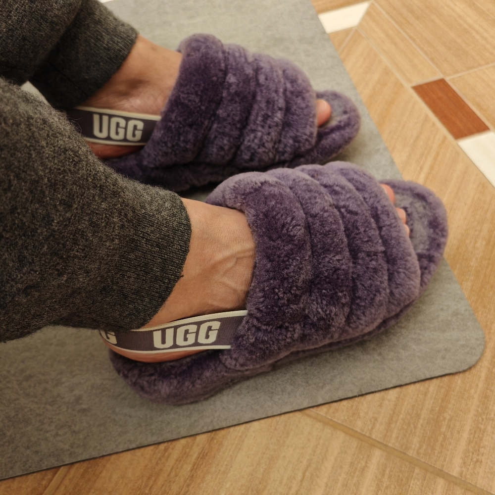 UGG Purple Fluffy Slippers